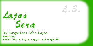 lajos sera business card